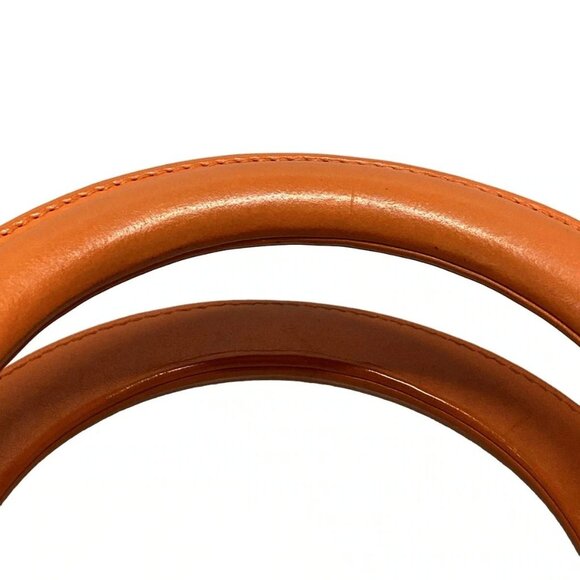 Auth DIOR/ChristianDior Diorissimo Orange Leather Tote Bag - Picture 8 of 15